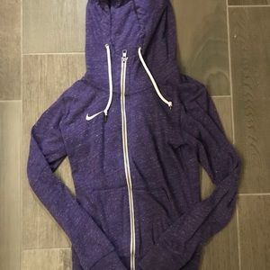 Women’s purple Nike zip up sweatshirt